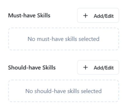 Must-have Skills filter without selection